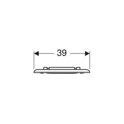 Geberit Renova Comfort WC-Sitzring barrierefrei, eckiges Design, Befestigung von unt... GEBERIT-572840000 4022009353402 (Abb. 1)