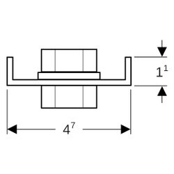 Geberit Aufhängeelement Pluvia C-Profil, 1,1x4,7x3cm, Stahl, verzinkt, 363862001... GEBERIT-363862001 4025416504559 (Abb. 1)