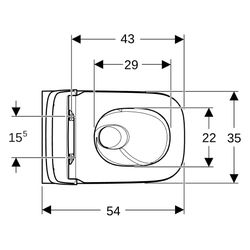 Geberit Renova Plan Set Wand-WC Tiefspüler, TurboFlush, mit WC-Sitz Tiefe 54cm, Weiß... GEBERIT-503152001 4064746083907 (Abb. 1)