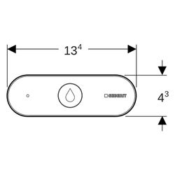 Geberit Fernbetätigung für 1-Mengen-Spülung, Bluetooth, Weiß-alpin, 115707001... GEBERIT-115707001 4064746082078 (Abb. 1)
