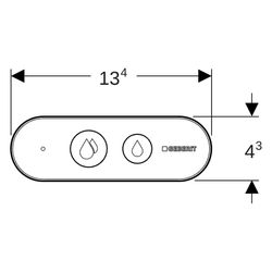 Geberit Fernbetätigung für 2-Mengen-Spülung, Bluetooth, Weiß-alpin, 115708001... GEBERIT-115708001 4064746082085 (Abb. 1)