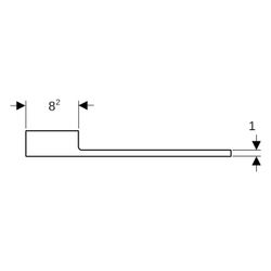 Geberit Handtuchhalter für Badezimmermöbel, Ecke rechtwinklig Länge 40cm, Hochglanz ... GEBERIT-510040000 4022009343038 (Abb. 1)