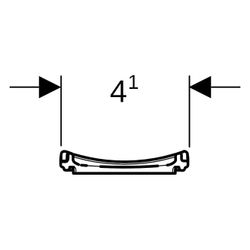 Geberit Verbindungsstück CleanLine30, 12x4,1cm, 154322001... GEBERIT-154322001 4064746028908 (Abb. 1)