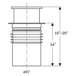 Geberit Bodenablauf Varino, 1,1l/s, 10x10cm, PP, Edelstahl 304, 388060001... GEBERIT-388060001 4064746094064 (Abb. 1)