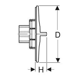 Geberit Set Betätigungsgriff für Unterputz-Kugelhahn DN 15/20, Hochglanz verchromt... GEBERIT-610089211 4025416554110 (Abb. 1)