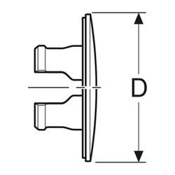 Geberit Abdeckrosette für Unterputz-Kugelhahn DN 15/20, Hochglanz verchromt... GEBERIT-610090211 4025416536611 (Abb. 1)