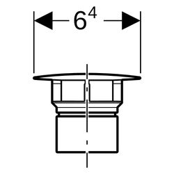 Geberit Ventilabdeckung für Ablaufventil mit freiem Auslauf, Mattschwarz... GEBERIT-241993141 4025410087560 (Abb. 1)