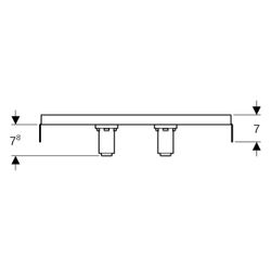 Geberit FlowFit Anschlusswinkel 90 Grad vormontiert, zweifach, gerade, D 20mm, Rp 1/... GEBERIT-619671001 4025416602613 (Abb. 1)