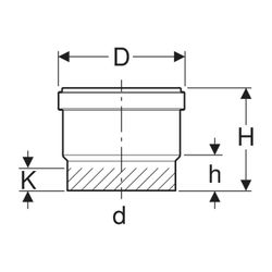 Geberit PE Steckmuffe mit Lippendichtung Außendurchmesser 56mm... GEBERIT-363779163 4025410549952 (Abb. 1)