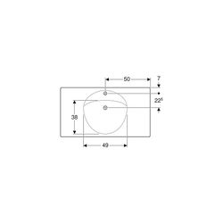 Geberit Preciosa Waschtisch mit Ablagefläche, Breite 100cm, Tiefe 55cm, Hahnloch mit... GEBERIT-124230000 4022009009200 (Abb. 1)