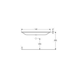 Geberit Xeno2 Möbelwaschtisch, Breite 140cm, Tiefe 48cm, ohne Hahnloch, ohne Überlau... GEBERIT-500276001 4025416383215 (Abb. 1)