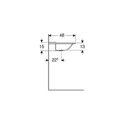 Geberit Xeno2 Möbelwaschtisch, Breite 140cm, Tiefe 48cm, ohne Hahnloch, ohne Überlau... GEBERIT-500276001 4025416383215 (Abb. 1)