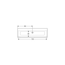 Geberit Xeno2 Möbelwaschtisch, Breite 160cm, Tiefe 48cm, ohne Hahnloch, ohne Überlau... GEBERIT-500278001 4025416432319 (Abb. 1)
