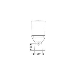 Geberit Renova Stand-WC für Aufputzspülkasten aufgesetzt, Tiefspüler, Abgang horizon... GEBERIT-203820600 4022009353723 (Abb. 1)