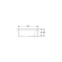 Geberit Bambini asymmetrische Badewanne, Breite 47cm, Alpinweiß... GEBERIT-406010016 4022009295849 (Abb. 1)