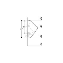 Geberit Alivio Urinal Zulauf von oben, Tiefe 34cm, Abgang nach hinten oder nach unte... GEBERIT-238150600 4022009330380 (Abb. 1)