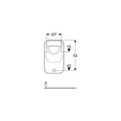 Geberit Alivio Urinal Zulauf von oben, Tiefe 34cm, Abgang nach hinten oder nach unte... GEBERIT-238150600 4022009330380 (Abb. 1)