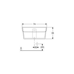 Geberit Publica Garda Mehrzweckbecken, 74x35x58,5cm... GEBERIT-355675000 4022009080360 (Abb. 1)