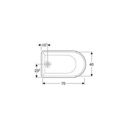 Geberit Bambini asymmetrische Badewanne, Breite 47cm, Alpinweiß... GEBERIT-406010016 4022009295849 (Abb. 1)