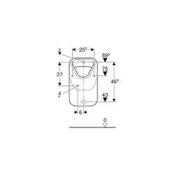 Geberit Alivio Urinal mit Ablaufsieb, Zulauf von hinten, Tiefe 34cm, Abgang nach hin... GEBERIT-238000000 4022009327175 (Abb. 1)