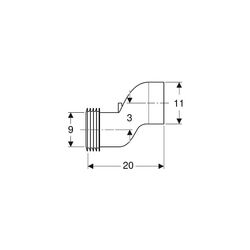 Geberit Set Anschlussstutzen für Wand-WC 3cm, etagiert... GEBERIT-131085111 4025416073789 (Abb. 1)
