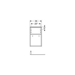 Geberit Smyle Square Seitenschrank offen, 36x60x29,9cm, Nussbaum hickory Melamin Hol... GEBERIT-500358JR1 4025416383284 (Abb. 1)