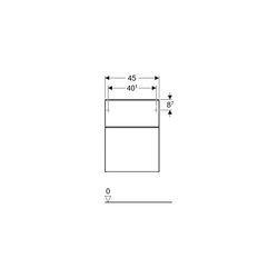 Geberit Smyle Square Seitenschrank 2 Schubladen, 45x60x47cm, Sandgrau lackiert hochg... GEBERIT-500357JL1 4025416437314 (Abb. 1)