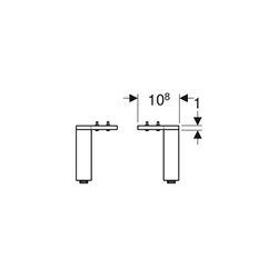 Geberit Set Füße Höhe 15,1-15,4cm, Hochglanz verchromt... GEBERIT-500367001 4025416430476 (Abb. 1)