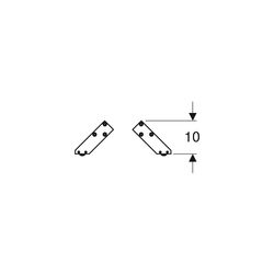 Geberit Set Füße Höhe 15,1-15,4cm, Hochglanz verchromt... GEBERIT-500367001 4025416430476 (Abb. 1)