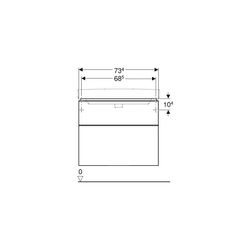 Geberit Smyle Square Unterschrank für Waschtisch, 2 Schubladen, 73,4x61,7x47cm, Weiß... GEBERIT-500353001 4025416363095 (Abb. 1)