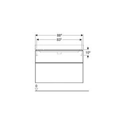 Geberit Smyle Square Unterschrank für Waschtisch, 2 Schubladen, 88,4x61,7x47cm, Weiß... GEBERIT-500354001 4025416363125 (Abb. 1)