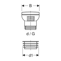 Geberit Belüftungsventil GRB50, für Entwässerungssysteme Außendurchmesser 50mm... GEBERIT-359900001 4025416352105 (Abb. 1)