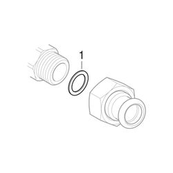 Geberit Mapress C-Stahl Anschluss mit Überwurfmutter d 15mm, di 10mm, G 1/2″... GEBERIT-25042 4024723250425 (Abb. 1)