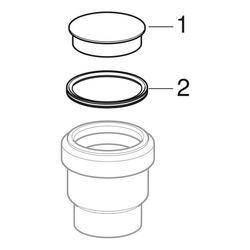 Geberit PE Steckmuffe reduziert, mit Lippendichtung Außendurchmesser 56mm... GEBERIT-361752163 4025410549785 (Abb. 1)