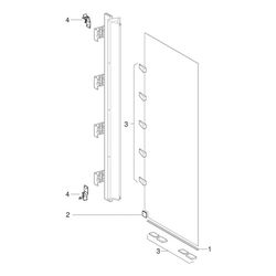 Geberit Walk-in-Duschwand Länge 119cm, Höhe 200cm... GEBERIT-560003001 4025410571274 (Abb. 1)