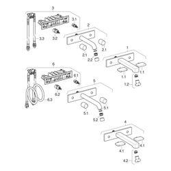 Geberit ONE Waschtischarmatur eckiges Design, Wandmontage Länge 22cm Zweigriffmische... GEBERIT-116465211 4025410907226 (Abb. 1)