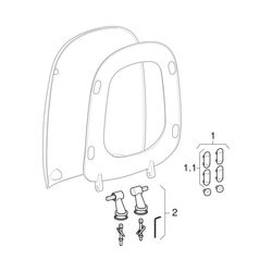 Geberit Citterio WC-Sitz mit Absenkautomatik, Befestigung von oben, Weiß/glänzend... GEBERIT-500540011 4025416608738 (Abb. 1)