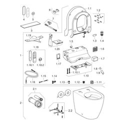 Geberit AquaClean Tuma Comfort WC-Komplettanlage Stand-WC, wandbündig, Edelstahl geb... GEBERIT-146310FW1 4025410758590 (Abb. 1)