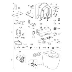 Geberit Dusch-WC AquaClean Tuma Comfort Stand-WC, 51,5x36x56cm, KeraTect, Weiß/Glas... GEBERIT-146310SI1 4025410677815 (Abb. 1)