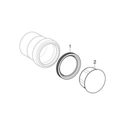Geberit Silent db20 Anschlusssteckmuffe reduziert d 56mm, di 50mm... GEBERIT-305040143 4025416354307 (Abb. 1)