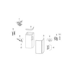 Geberit Renova Compact Unterschrank Eckhandwaschbecken 2 Türen 425x604x33cm Weiß lac... GEBERIT-862132000 4022009327496 (Abb. 1)