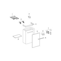 Geberit Renova Compact Unterschrank, Handwaschbecken, Handtuchhalter rechts, 44,8x60... GEBERIT-862050000 4022009327441 (Abb. 1)