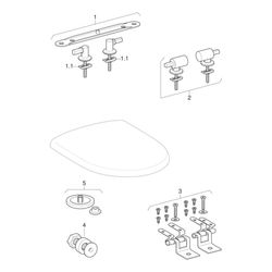 Geberit Visit WC-Sitz ohne Absenkautomatik, Befestigung vorne, Weiß/glänzend... GEBERIT-571150000 4022009207484 (Abb. 1)