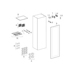 Geberit Smyle Square Mittelhochschrank mit 1 Tür, 36x118x29,9cm, Lava lackiert matt... GEBERIT-500361JK1 4025416433613 (Abb. 1)