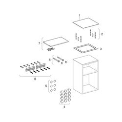 Geberit Smyle Square Seitenschrank offen, 36x60x29,9cm, Nussbaum hickory Melamin Hol... GEBERIT-500358JR1 4025416383284 (Abb. 1)