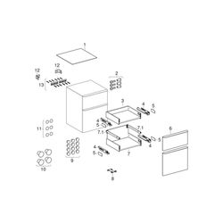 Geberit Smyle Square Seitenschrank 2 Schubladen, 45x60x47cm, Sandgrau lackiert hochg... GEBERIT-500357JL1 4025416437314 (Abb. 1)
