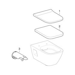 Geberit Renova Plan Wand-WC Tiefspüler, teilgeschlossene Form, Rimfree Tiefe 54cm, W... GEBERIT-500378018 4025416089056 (Abb. 1)