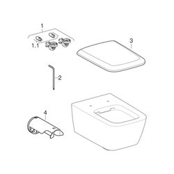 Geberit iCon Square Wand-WC Tiefspüler, geschlossene Form, Rimfree Tiefe 54cm, Weiß/... GEBERIT-201950600 4022009329490 (Abb. 1)