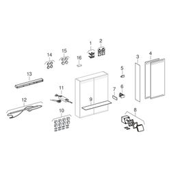 Geberit Option Spiegelschrank mit Beleuchtung, zwei Türen 75x70x15cm Korpus außen ve... GEBERIT-500205001 4025416359777 (Abb. 1)