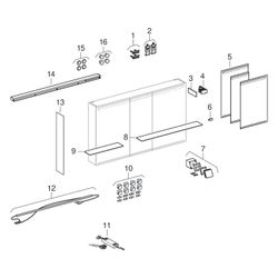 Geberit Option Spiegelschrank mit Beleuchtung drei Türen 120x70x15cm Korpus außen ve... GEBERIT-500207001 4025416353911 (Abb. 1)